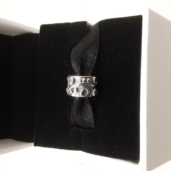 Authentic Pandora Swirl Tendril Clip Charm - EUC - Picture 1 of 8